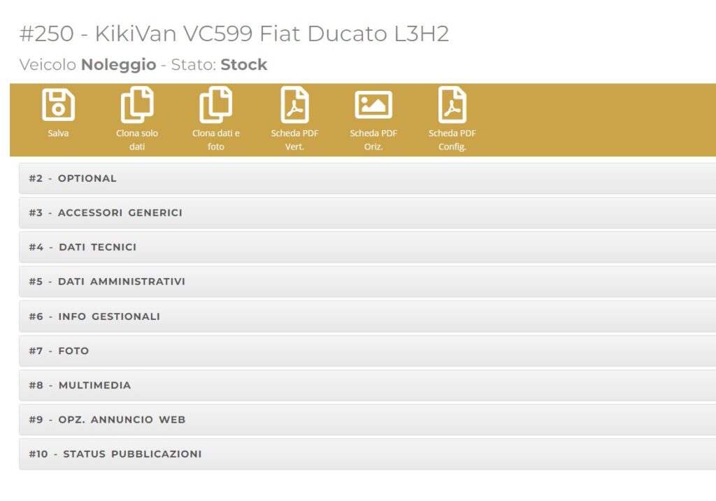 gestione veicoli DigiCamp